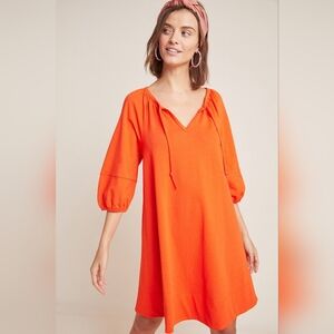 Anthropologie Anais Orange Tunic Deess Small
